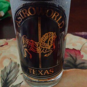 Vintage AstroWorld drinking glass